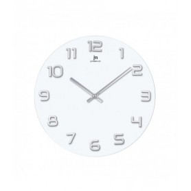OROLOGIO DA PARETE IN VETRO CERCHIO 38CM SILVER
