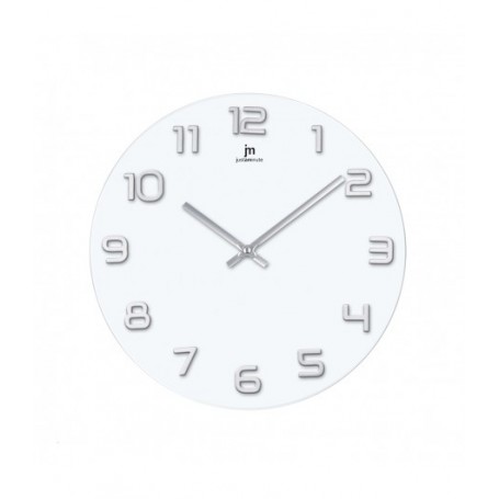 OROLOGIO DA PARETE IN VETRO CERCHIO 38CM SILVER