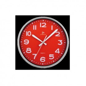 OROLOGIO DA PARETE IN PLASTICA CERCHIO 25CM ROSSO