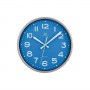 OROLOGIO DA PARETE IN PLASTICA CERCHIO 25CM AZZURR