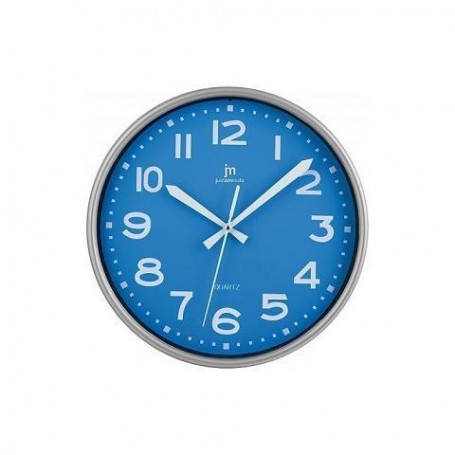OROLOGIO DA PARETE IN PLASTICA CERCHIO 25CM AZZURR