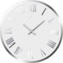 OROLOGIO DA PARETE IN VETRO CERCHIO 38CM BIANCO