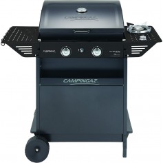 BARBECUE A GAS CON 2 BRUCIATORI NERO
