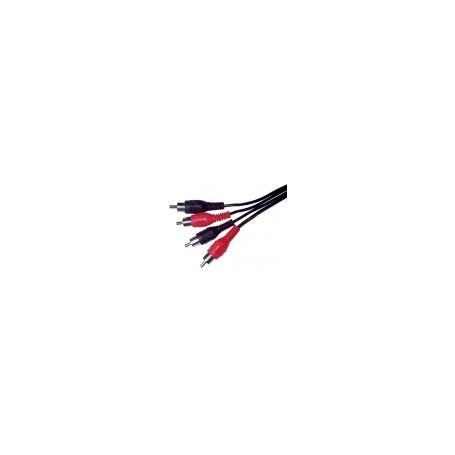 CAVO RCA JACK MASCHIO MASCHIO BIANCO ROSSO 2,5MT