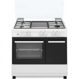 Cucina A Gas 4 Fuochi 90x60 Con Grill Elett Bianco