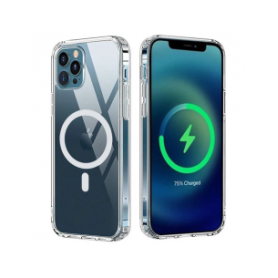 CUSTODIA IN SILICONE TRASP MAGSAFE IPHONE15PRO