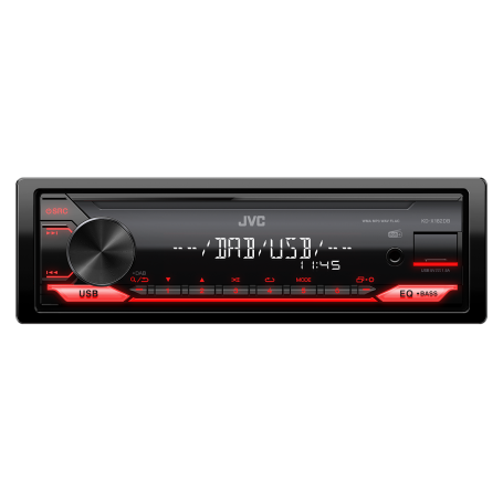 AUTORADIO 50 WATT MP3 DAB USB AUX DISPLAY ROSSO