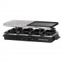 RACLETTE 1400WATT  PIETRA PIASTRA 8 PADELLINE NERO
