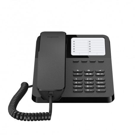 TELEFONO FISSO CON FILO CON DISPLAY RUBRICA NERO