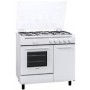 CUCINA A GAS 5 FUOCHI 90X60 BIANCA FORNO A GAS