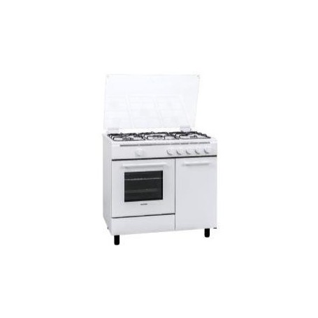 CUCINA A GAS 5 FUOCHI 90X60 BIANCA FORNO A GAS
