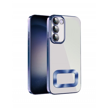CUSTODIA IN SILICONE PER SAMSUNG A04S CHROME BLU