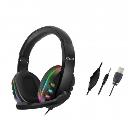 CUFFIA GAMING CON MICROFONO E LED