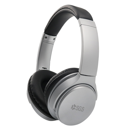 CUFFIA PADIGLIONE BLUETOOTH CON MICROFONO GRIGIA