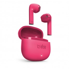 AURICOLARI BLUETOOTH CON CUSTODIA RICARICA ROSA