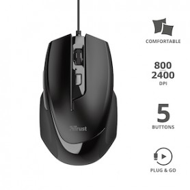 MOUSE OTTICO USB 2400DPI 6 TASTI COMFORTABLE