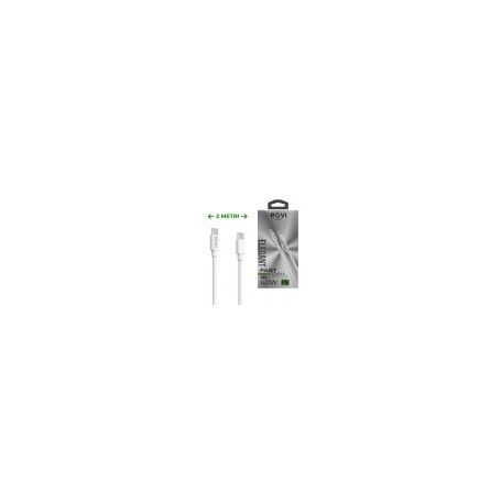CAVO DATI DA TYPE-C A  TYPE-C 60WATT 2METRI BIANCO