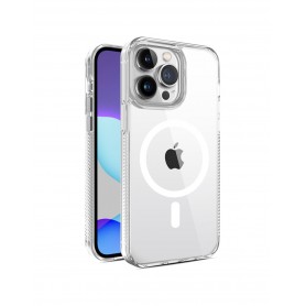 CUSTODIA IN SILICONE TRASPARENTE BIANCA IPHONE 15