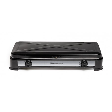 FORNELLO A GAS 2 FUOCHI 2200WATT NERO