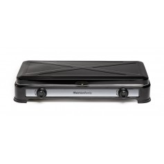 FORNELLO A GAS 2 FUOCHI 2200WATT NERO