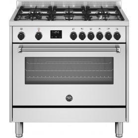 Cucina A Gas 6 Fuochi 90x60 Con Display Inox