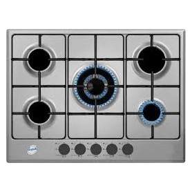 Piano Cottura A Gas 5 Fuochi 70cm Com Front Inox