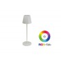 LAMPADA DA TAVOLO A BATTERIA IN ECOPELLE OCRA