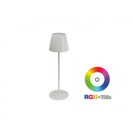 LAMPADA DA TAVOLO A BATTERIA IN ECOPELLE CUOIO