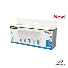 LAMPADINA A LED DA 5,5WATT 6500K 470LUMEN SFERA