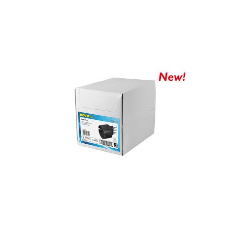 ADATTATORE PRESA DA SCHUKO A SPINA 10A NERO