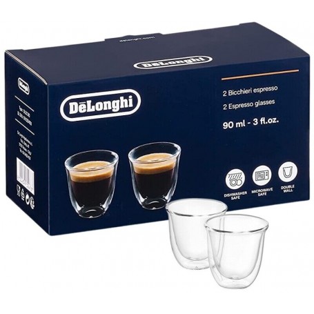 BICCHIERI ESPRESSO IN VETRO A DOPPIA PARETE 90ML