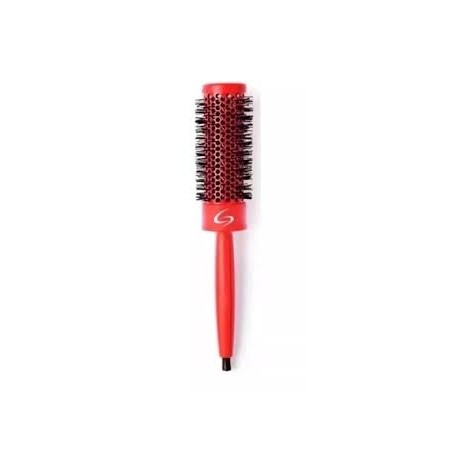 SPAZZOLA TERMICA ROTONDA 23CM ROSSA