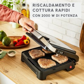 Bistecchiera 2200watt Con Regolazione Cottura