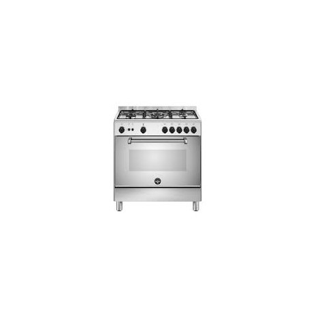 CUCINA A GAS 5 FUOCHI 80X50 INOX FORNO GAS