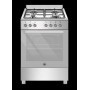 CUCINA A GAS 4 FUOCHI 60X60 INOX FORNO A GAS