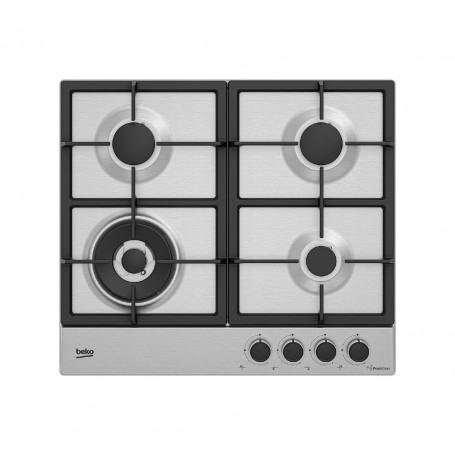 PIANO COTTURA A GAS 4 FUOCHI 60CM INOX GHISA