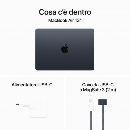 MACBOOK AIR 13 M3 256GB ROM 8GB RAM MIDNIGHT