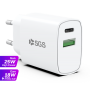CARICATORE DA RETE 25WATT 2 PORTE WHITE