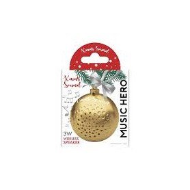 SPEAKER BLUETOOTH 3WATT PALLINA DI NATALE ORO
