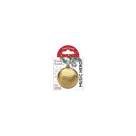 SPEAKER BLUETOOTH 3WATT PALLINA DI NATALE ORO
