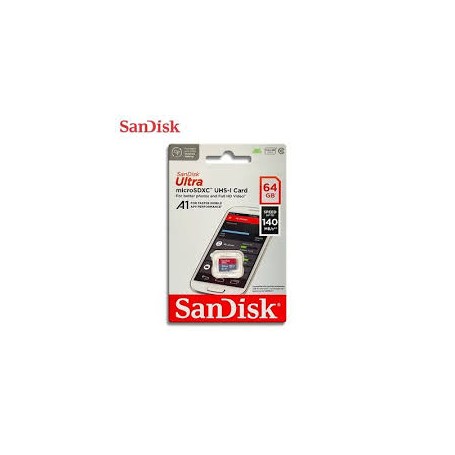 MEMORIA SANDISK MICRO SD DA 64GB 140MB/S