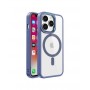 CUSTODIA IN SILICONE TRASPARENTE BLU PER IPHONE 16