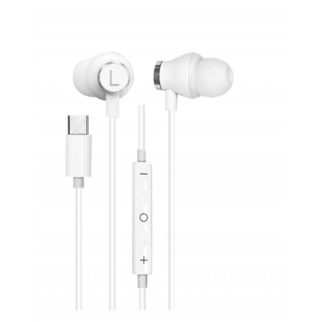 CUFFIE AURICOLARI CON FILO TYPE C BIANCHE