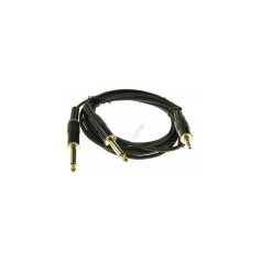 CAVO AUDIO 2 JACK DA 6,3MM A JACK 3,5MM 3MT NERO