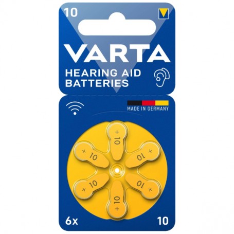 BATTERIA 10 PER APPARECCHI ACUSTICI 6PZ