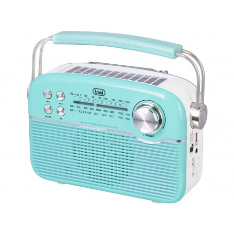 RADIO PORTATILE AM/FM/SW USB MISCRO SD AUX SOLARE