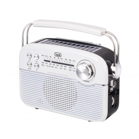 RADIO PORTATILE AM/FM/SW USB MICRO SD AUX SOLARE