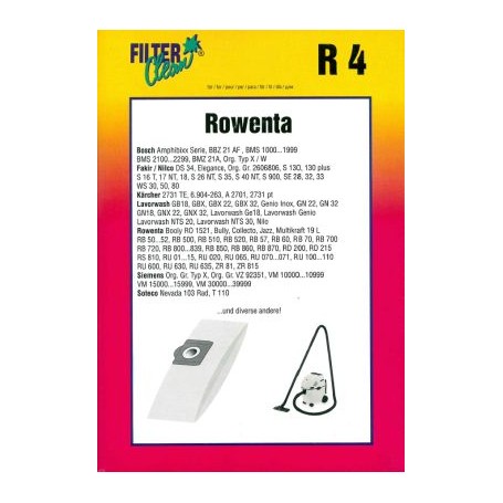 SACCHETTI PER ASPIRAPOLVERE R4 ROWENTA BOSCH...