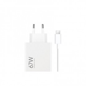 CARICATORE DA RETE 67WATT CON CAVO TYPE C BIANCO