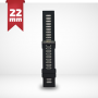 CINTURINO IN SILICONE PER SMARTWATCH 22MM NERO
